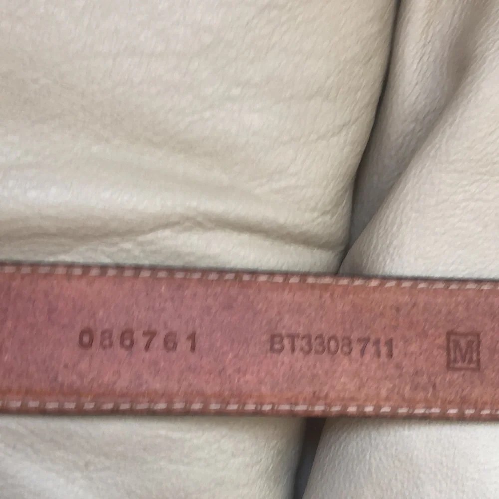 Fossil Genuine Leather Belt with Jeweled Buckle